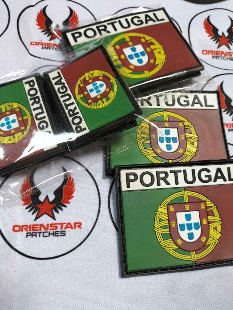 Portugal flags rubber patches