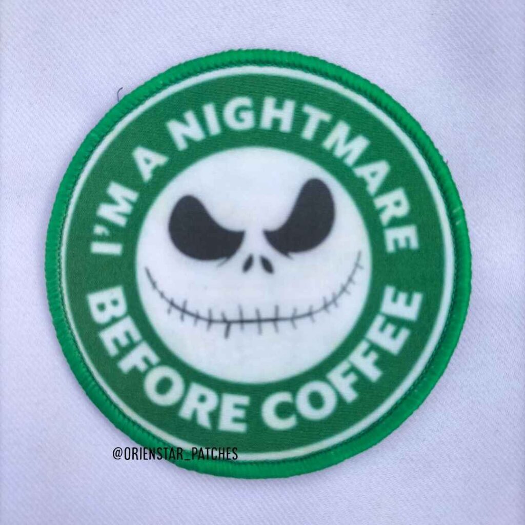 Before Coffee printed Patch