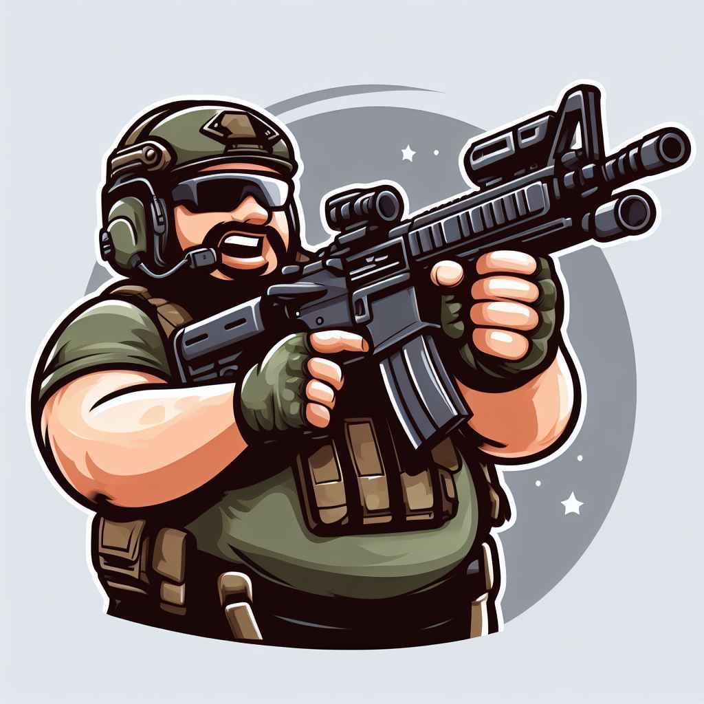 Tactical man angry design