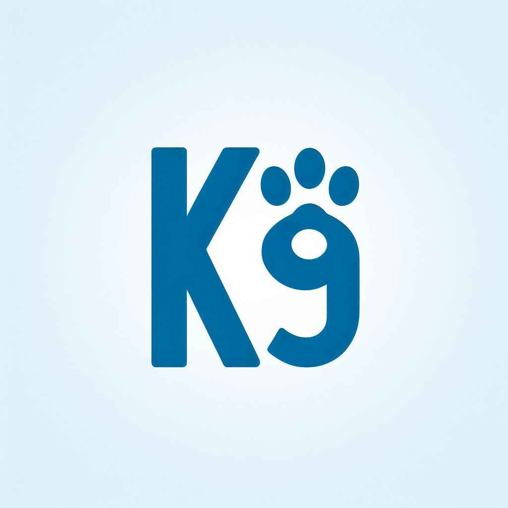 K9 logo blue text