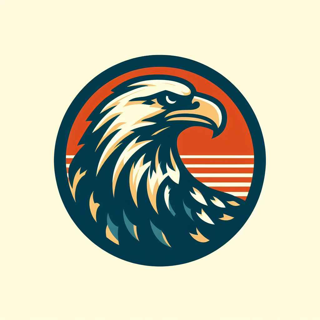 Eagle circle logo patch