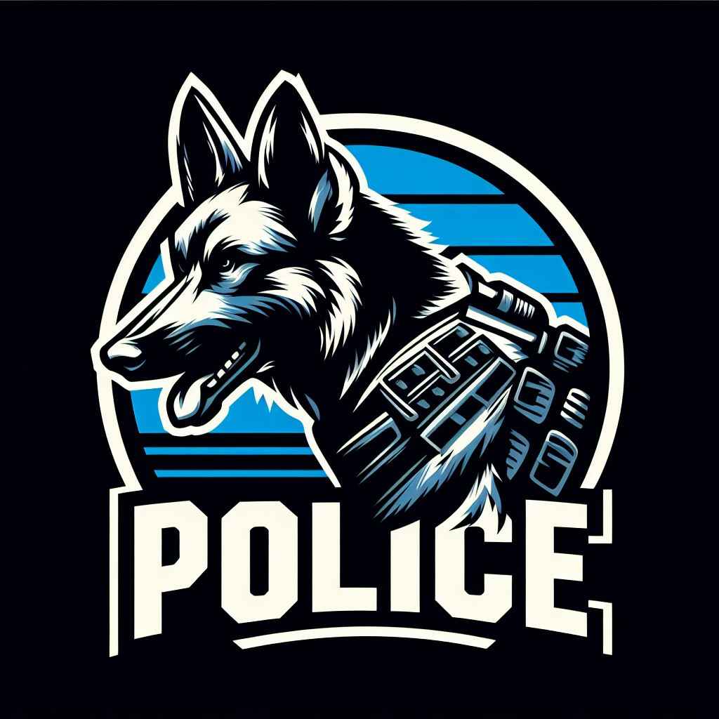 K9 dog police patch design