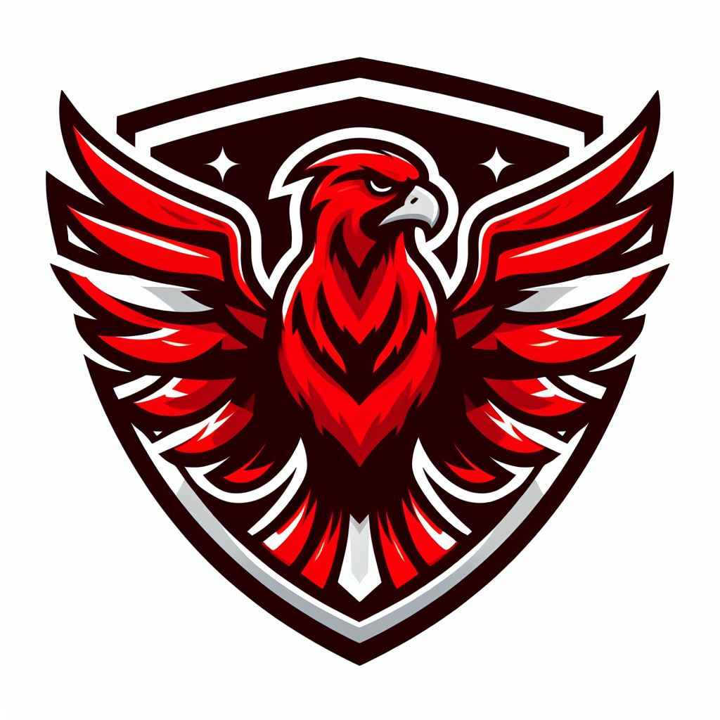 Red falcon patch design