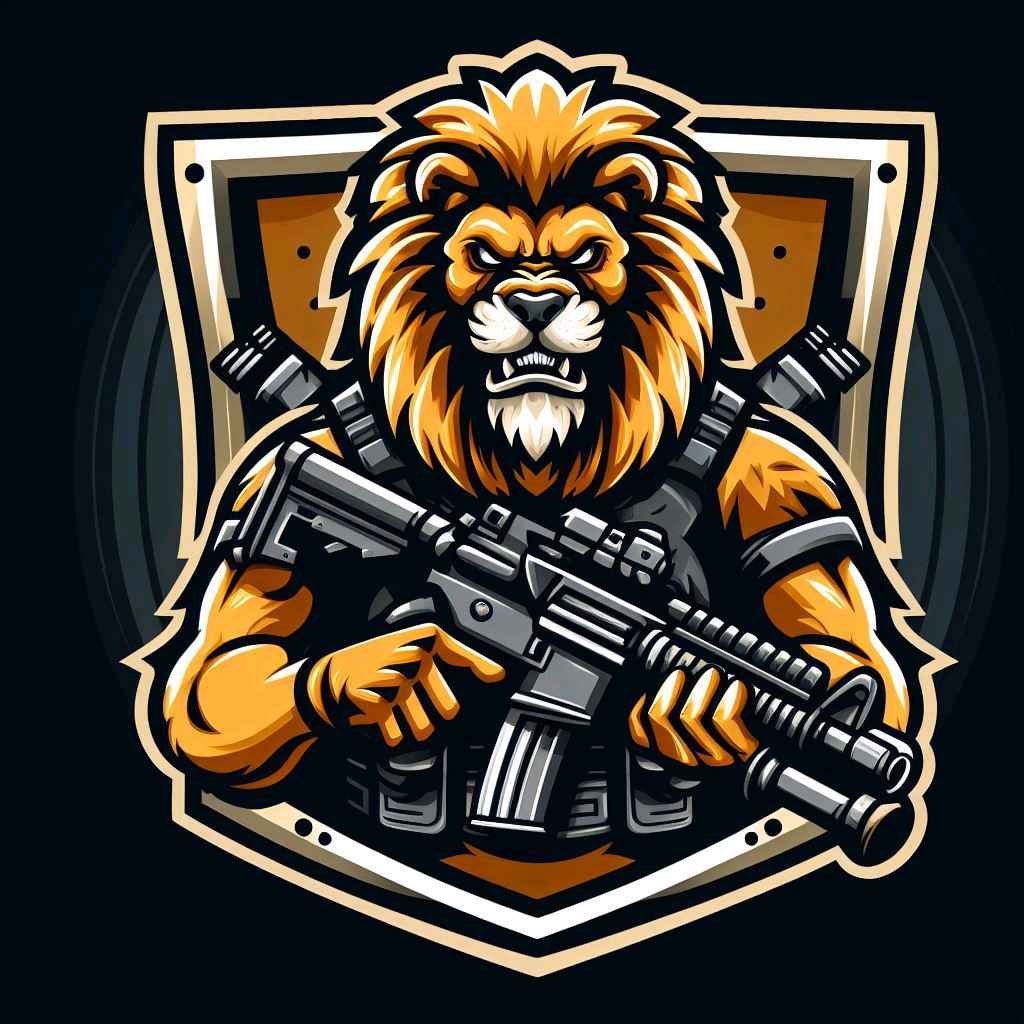 Tactical lion gun patch design