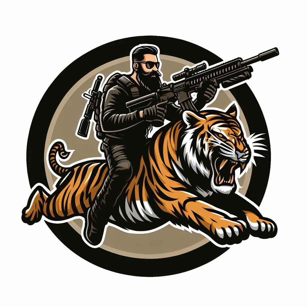 Airsoft shooter tiger patch