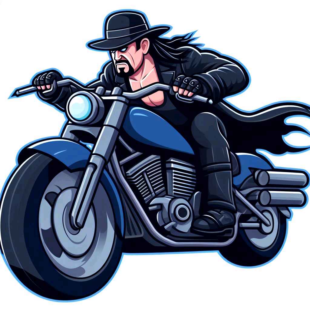 Undertaker motorbike riding patch design