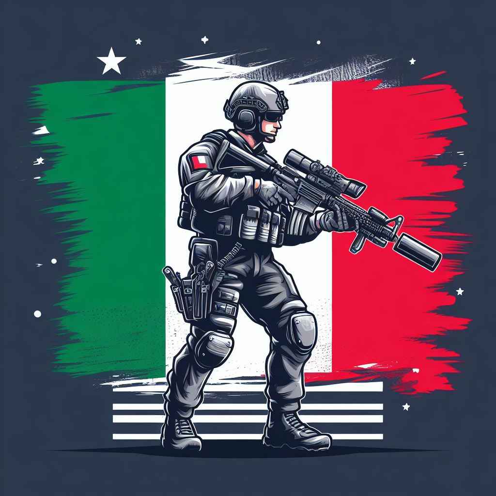 Airsoft shooter Italian falg patch design