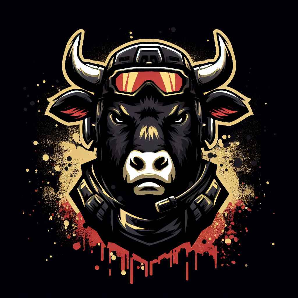 Airsoft black bull patch