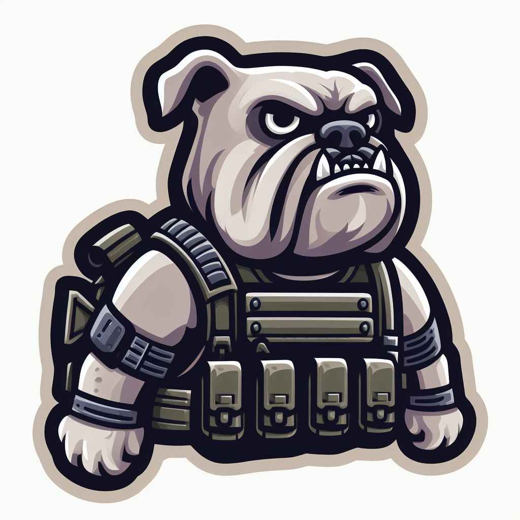 Tactical bull dog patch design