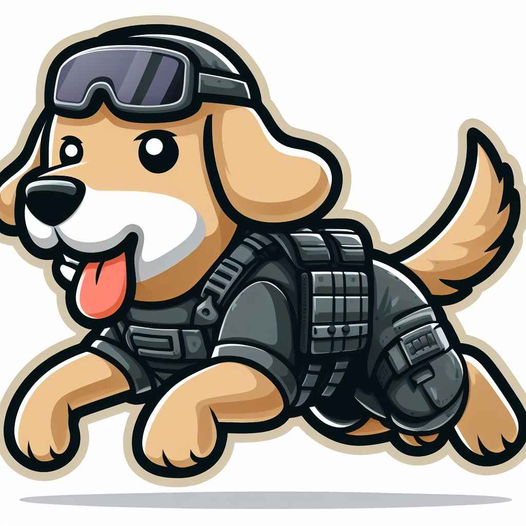 Brown tactical dog patch design