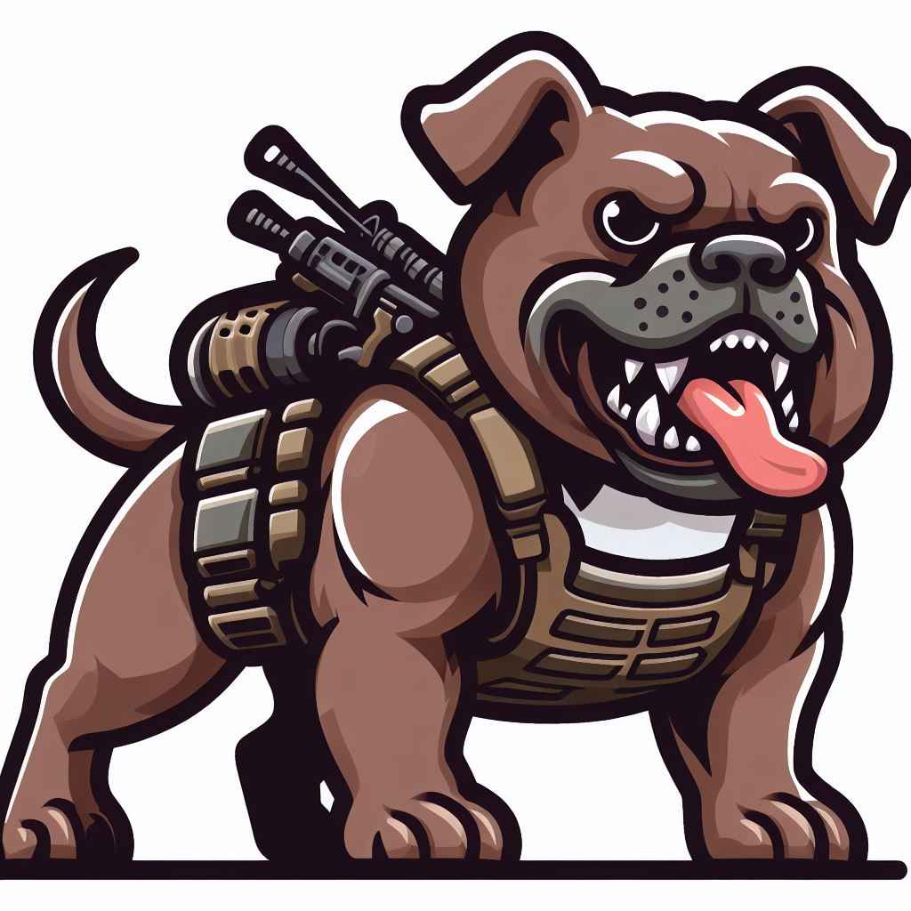 Tactical brown dog patch design