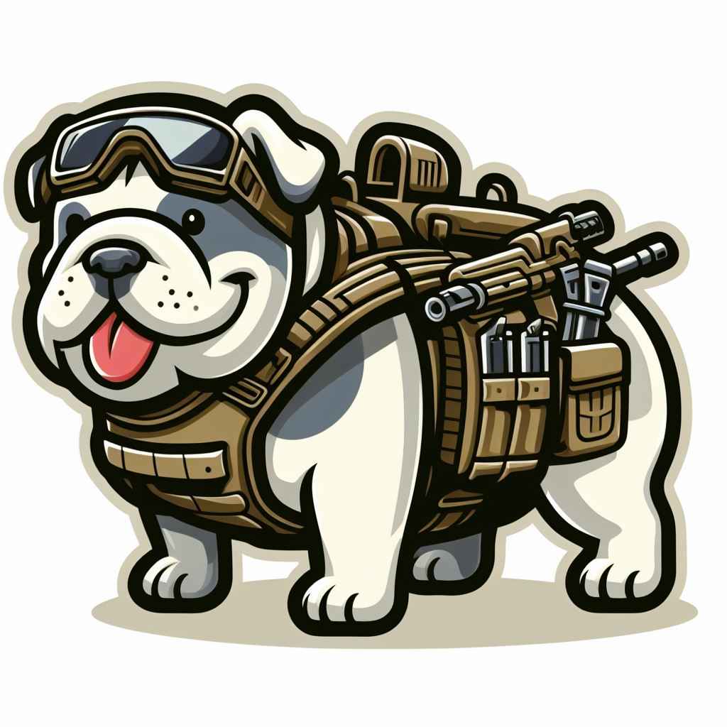 White dog tactical vest Patches